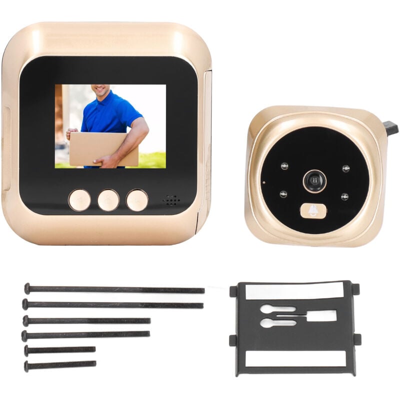 2.4in Smart Door Viewer tft lcd Screen Display 135° Wide Angle Camera Photo Recording Smart Door Accessories Infrared Night View Functional Security