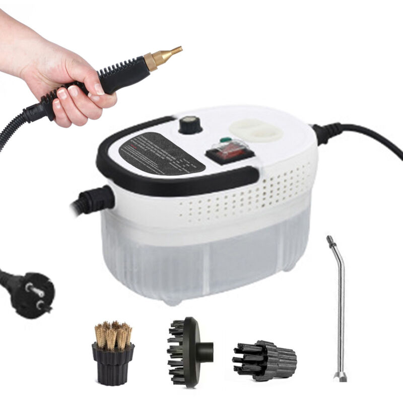 Tonysa - 2500W Nettoyeur Vapeur, Nettoyeur Vapeur Professionnel avec 3 Têtes de Brosse, 1200ML Réservoir d'eau de Grande Capacité, pour le Nettoyage,