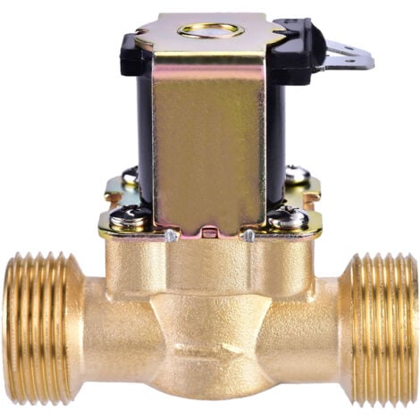 TONYSA 3/4" électrovanne électrique en laiton normalement fermée DC 24V pour le contrle de l'eau