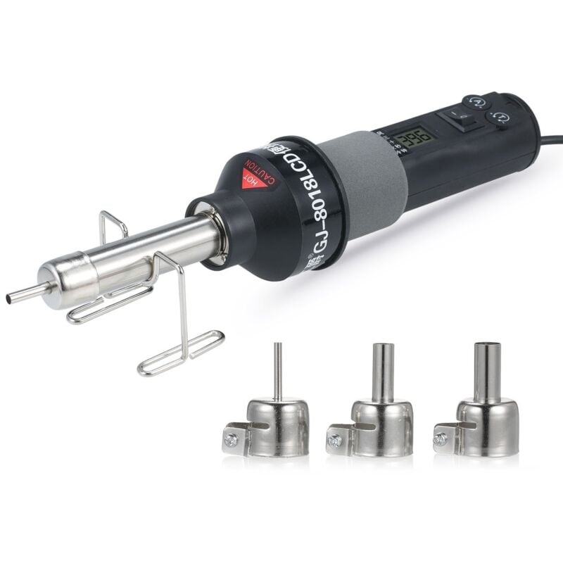 Tonysa - Pistolet à air chaud, kit d'outils de soudure, station de soudure avec température contrôlée, pistolet à air chaud avec écran numérique à