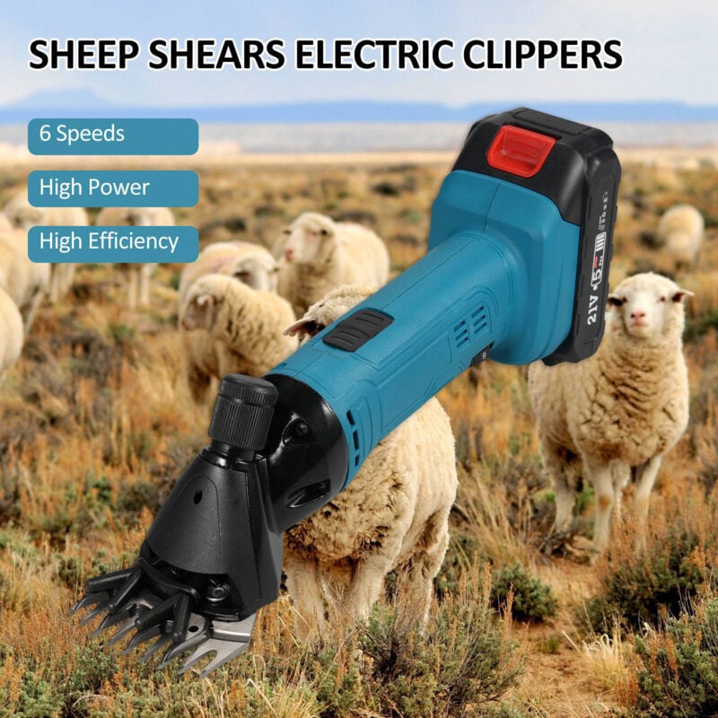 500W Tondeuse Mouton Electrique,Tondeuse à Moutons Machine avec 6 Vitesses Réglables,Machine de Cisaillement Professionnelle pour Tondeuse Animaux