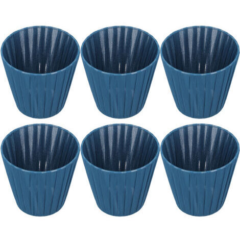 TONYSA 6 pièces Abat-jour moderne simple en tissu pour lustre à pince en cristal Applique murale Bleu
