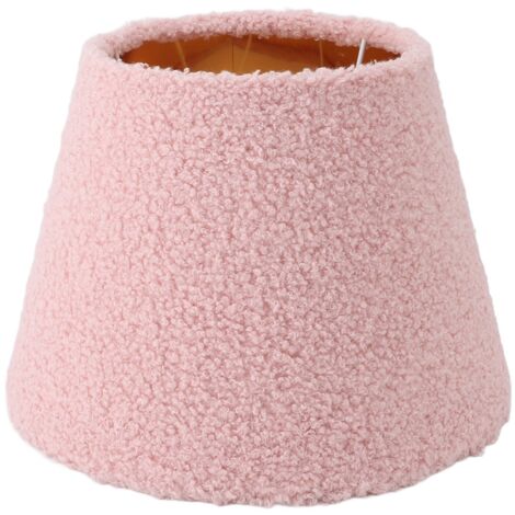 TONYSA Abat-jour de lampe de Table en tissu peluche, abat-jour conique Simple et exquis pour lampadaire à ampoule E27 E14 rose