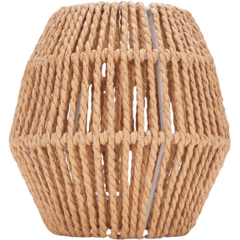 TONYSA Abat-jour en corde de papier Compatible avec la Base E27 E14, abat-jour tissé décoratif pour la maison, l'hôtel, le café