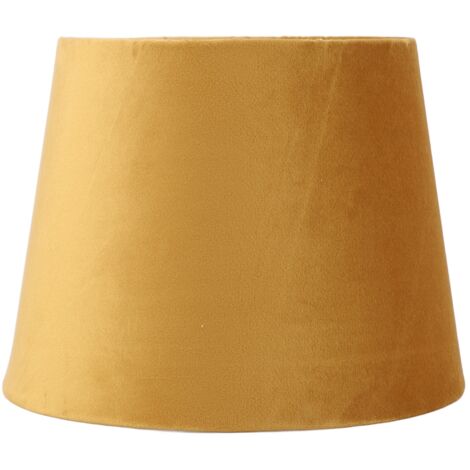 TONYSA Abat-jour en tissu E27 E14, abat-jour de remplacement conique en velours pour lampe décorative, pour Table de chevet, sol doré