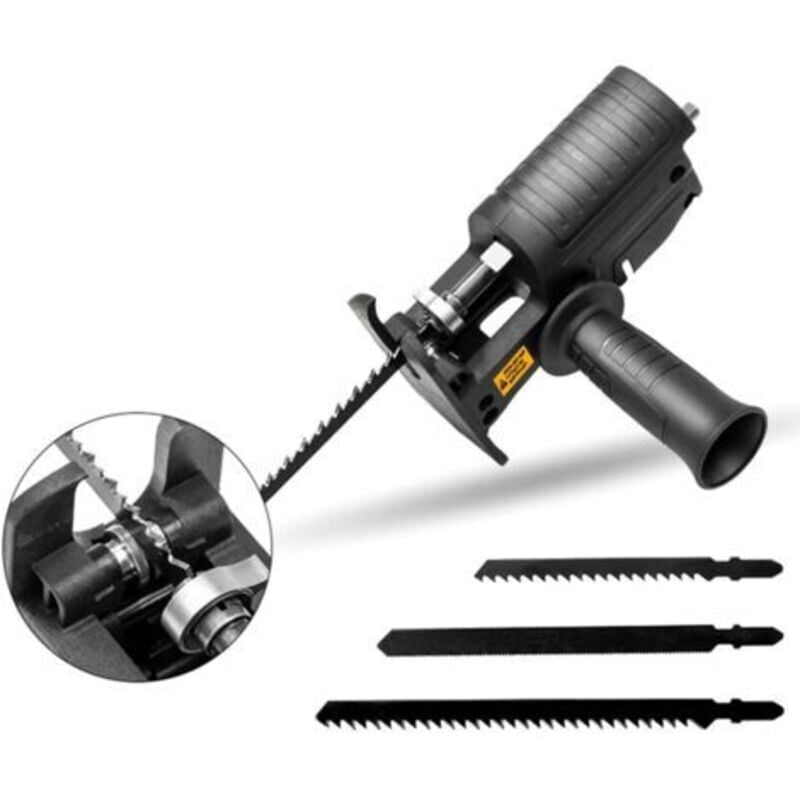 Tonysa - Adaptateur de scie Alternative,Scie Sabre Domestique électrique Perceuse électrique Alternative Scie Noir Précision Fil de Coupe Perceuse