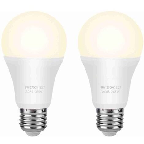 TONYSA Ampoule LED, ampoules extérieures rondes à économie d'énergie, lumière néon chaude 9 watts pour la cour et la maison