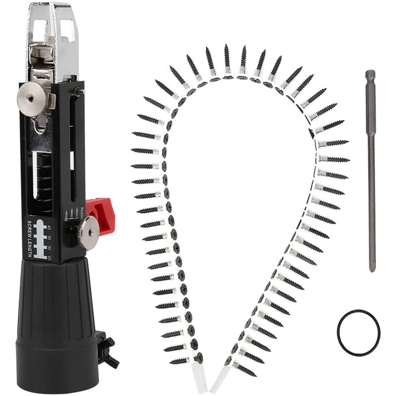 Automatique chaîne pistolet à ongles perceuse électrique vis équipement de serrage outil de travail du bois pour pistolet à ongles perceuse