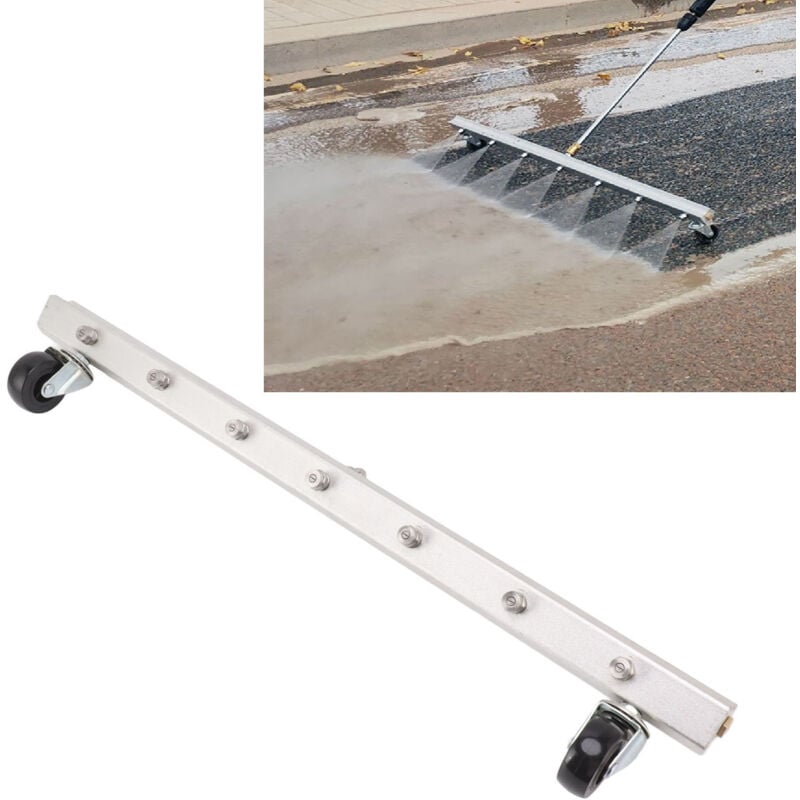 Tonysa - Balai à eau pour nettoyeur haute pression, nettoyeur de châssis à double fonction, 65 cm, 7 buses 4000 psi