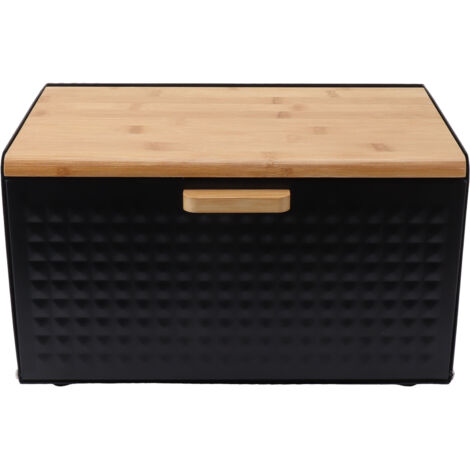 Grande Boîte à Pain En Bois Brut – Couvercle Coulissant – Wooden World – 40cm