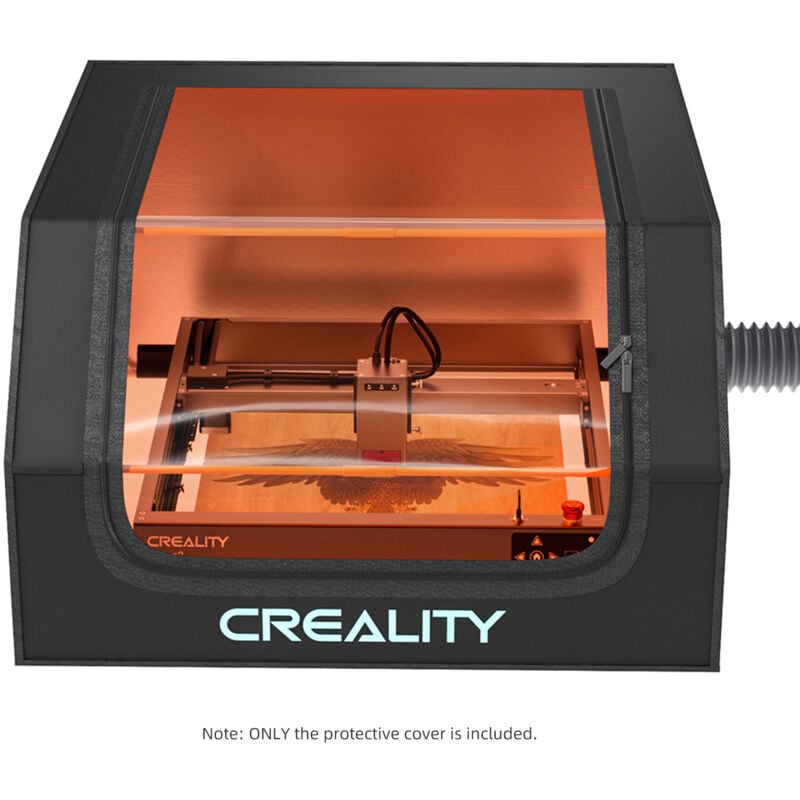 Tonysa - Boîtier de gravure laser Creality, boîtier laser avec ventilateur d'extraction et tuyau, grande visualisation de protection des yeux,
