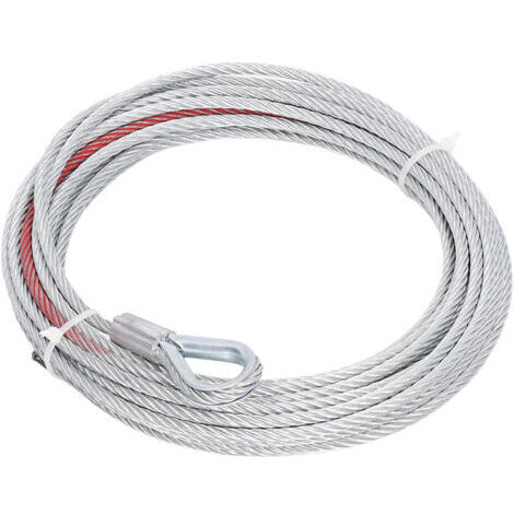 TONYSA Câble de treuil 4500LBS Câble en acier inoxydable Diamètre 5,5 mm Longueur 10 m pour treuils de remorquage