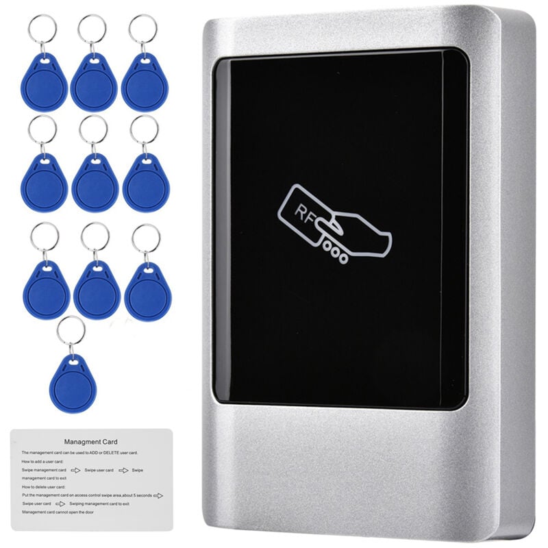 Tonysa - Carte à Puce imperméable extérieure de Gestion d'accès de Porte de Lecteur de rfid de contrôle d'accès pour extérieur d'intérieur(ID: 125KHz)