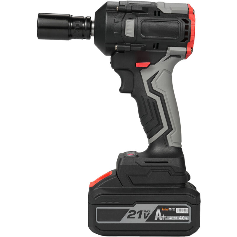 TONYSA Clé à Chocs Sans Fil Brushless, Couple Maximal 350 Nm, 1/2" avec Deux Batteries 4,0 Ah, Clé à Chocs Électrique 21V pour Voiture et Maison