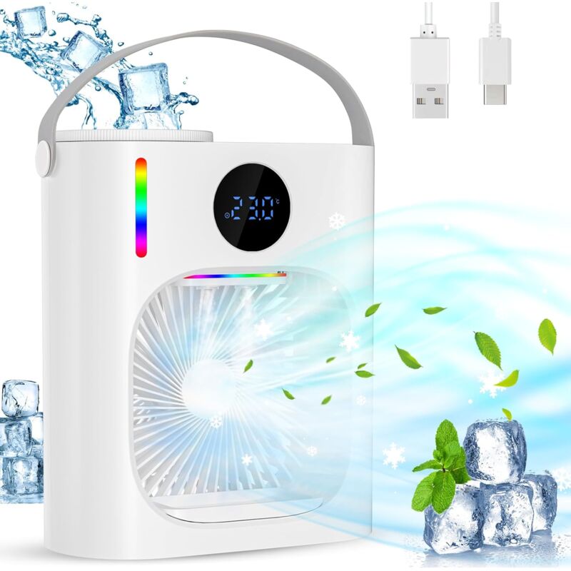 Gistuch Climatiseur Mobile, Climatiseur Portable Silencieux 900ML, 4 en 1