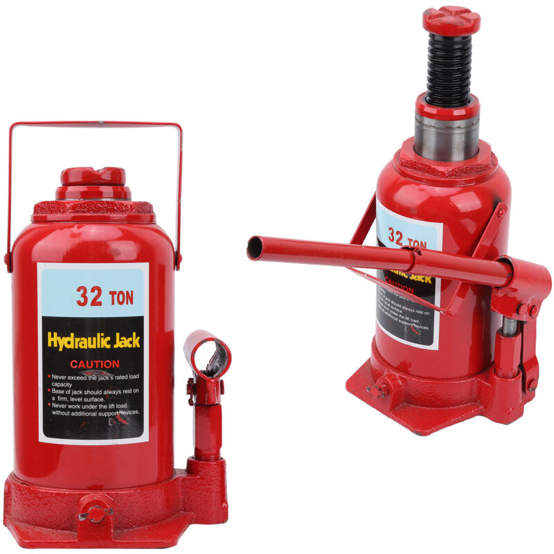 Cric Bouteille hydraulique – 32 tonnes - Support de levage hydraulique résistant dans une boîte Jack pour petits ou grands véhicules - Tonysa