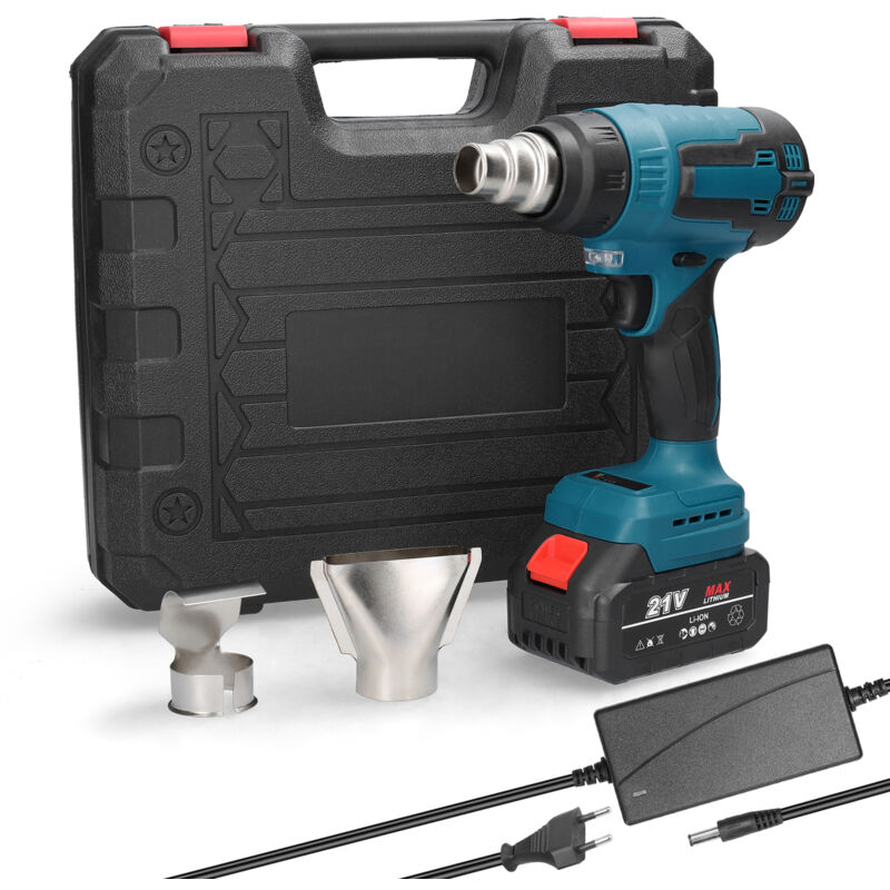 Tonysa - Décapeur thermique , Professional 21V System décapeur thermique sans-fil avec batteries ni chargeur, avec 3 Buses pour Travaux Manuels, Film