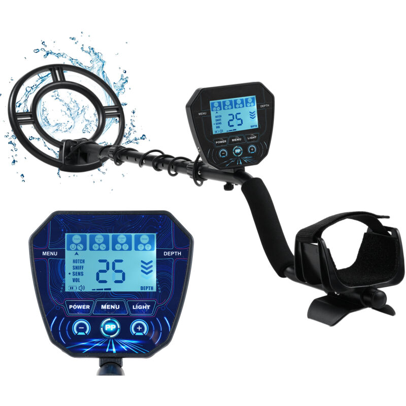 Détecteur de Metaux pour Adultes et Enfants, Détecteur de Métaux Professionnel à Tige Réglable avec Écran lcd, Pinpoint & Disc & All Metal 3 Modes