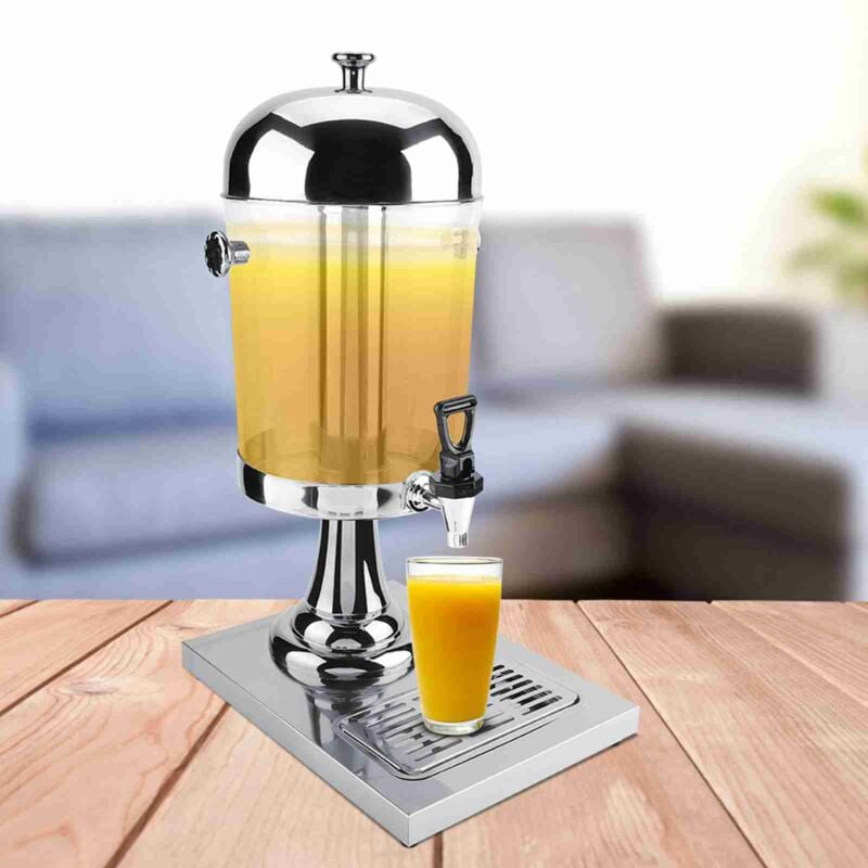 Tonysa - Distributeur de Jus, Machine de Boisson Froide Chaude en Acier Inoxydable 8L Machine de Jus pour Hôtel, Bar, Restaurant.(argent)