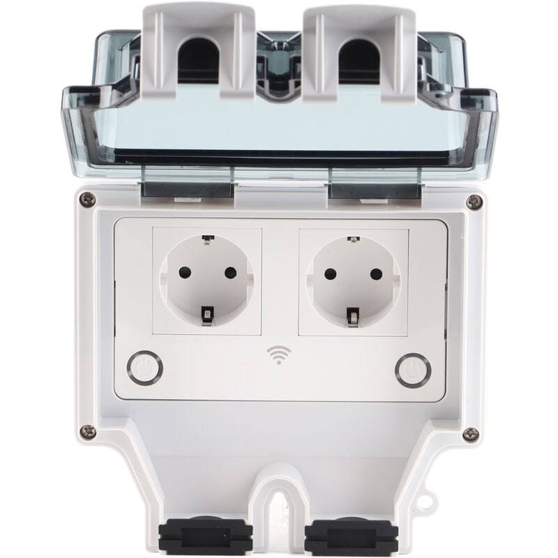 Tonysa - Gistuch Double Prise Etanche Prise Standard Français Encastrée,SNW-2SR,AC110-250V/16A pour Cuisine, Salle de Bain, Prise Murale de Jardin