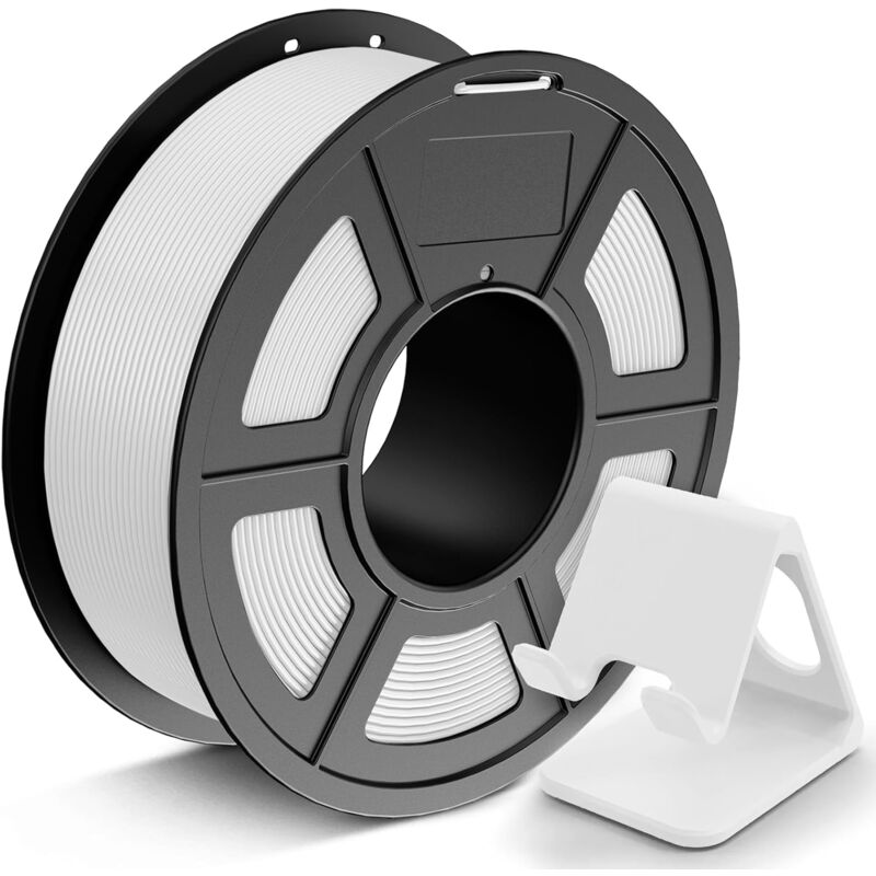Tonysa - Filament 1,75 mm, Filament pour imprimante 3D, Filament soigneusement enroulé, Blanc