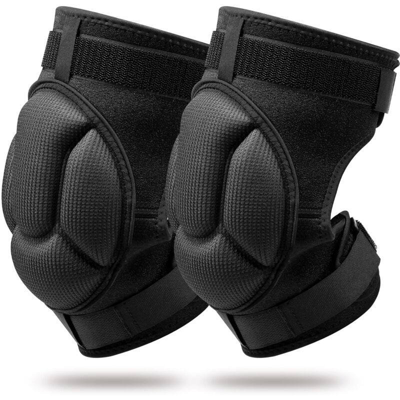 Genouillère Anti-Collision Épaississement Genouillères Respirantes Haute Élasticité Épaissit Éponge Genouillère (1 Paire) pour Jardinage, Travaux,