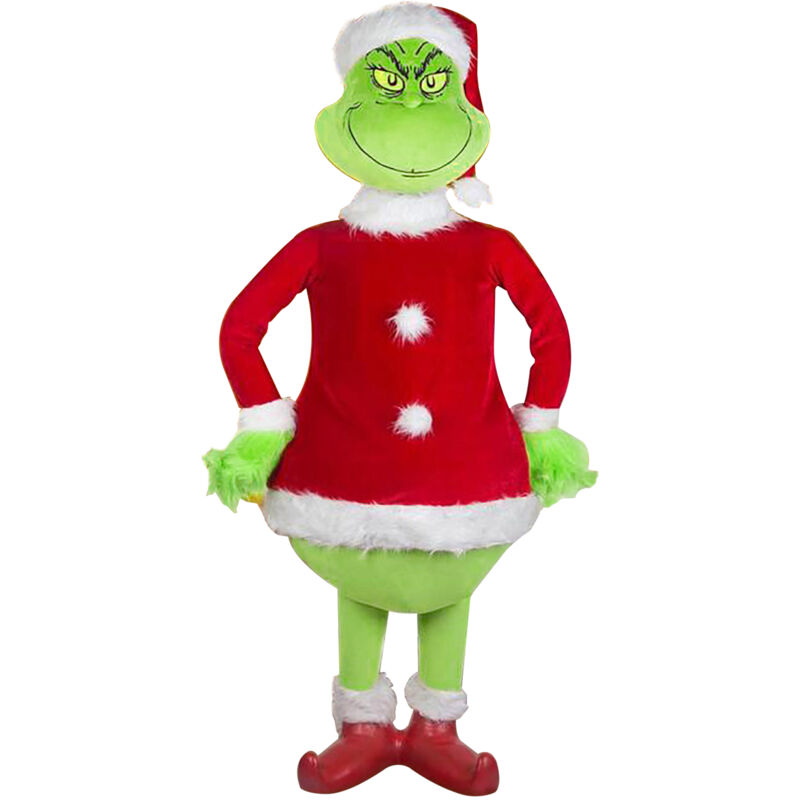 Grinch Peluche de Noël - Elfe de Noël - Costume de Père Noël - Avec bonnet de Noël - Cadeau de Noël - Tonysa