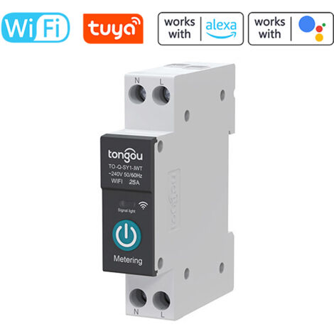 Interruttore WiFi Smart Con Misura Consumi - Compatibile Alexa/Google Home, Protezione Sovraccarico