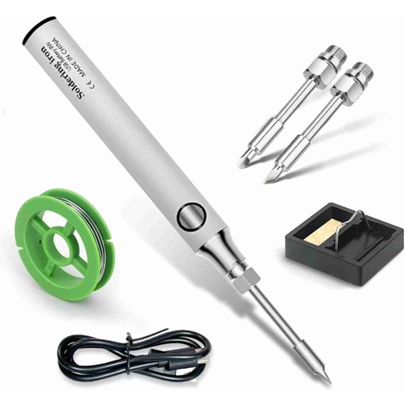 Tonysa - Kit de fer à souder,outils de soudage avec température réglable de 330 à 450 ℃, fer à souder électrique sans fil, câble de charge usb,