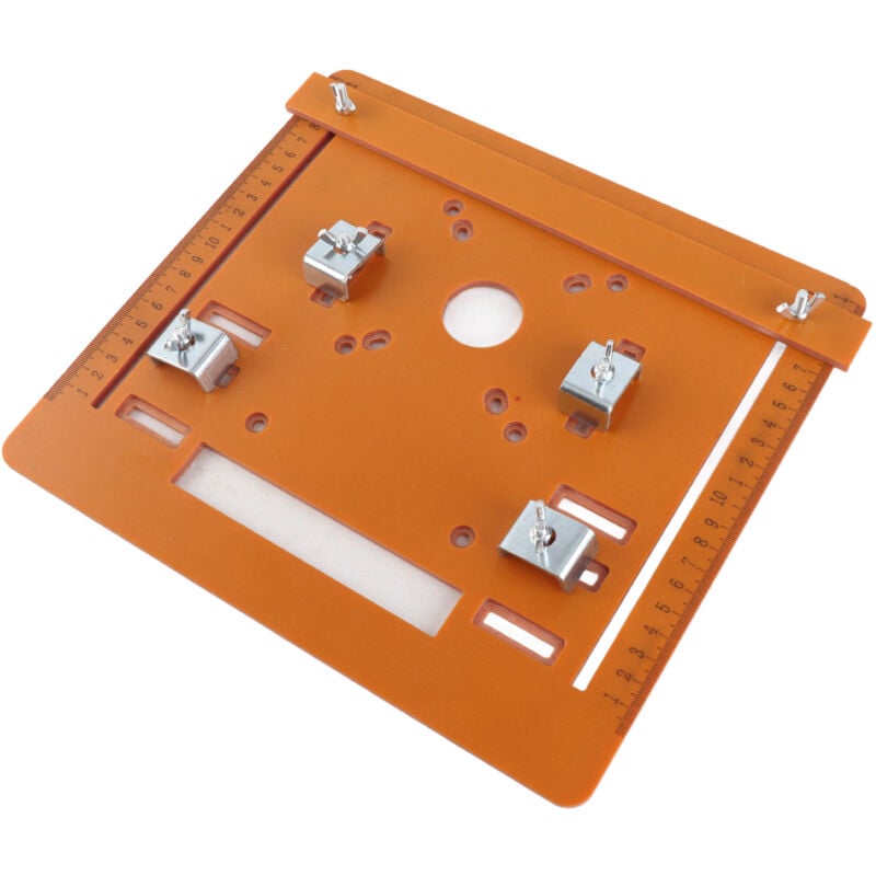 TONYSA Kit de Plaque de Base pour Machine de Découpe Universelle, 28x25cm, Guide de Scie Circulaire pour le Travail du Bois, Planche Inférieure de