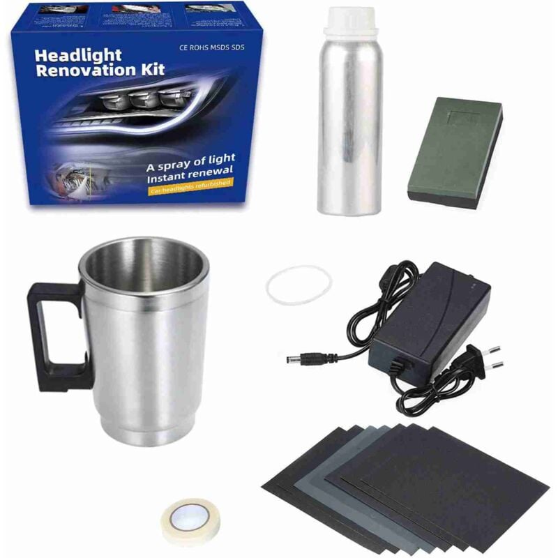Tonysa - Kit de réparation de phares de voiture - Outil de réparation des phares de voiture - Réparation de phares contre le jaunissement, les