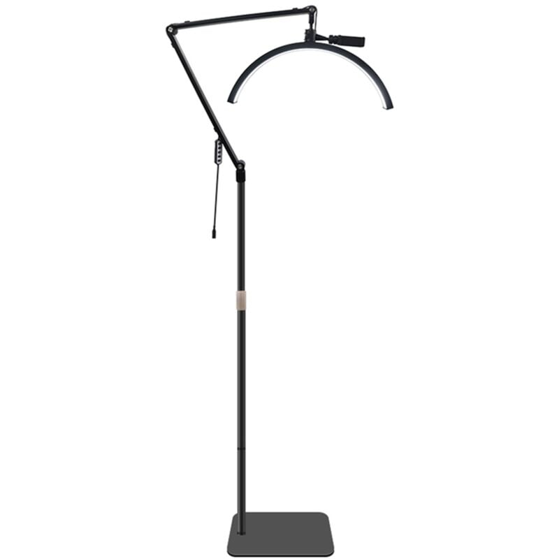 Tonysa - Lampadaire led,led Lampe Demi Lune,Lampe de Cils en Lampe sur Pied avec Tête Réglable à 360°,3000K-6000K,lampe esthetique professionnel Avec