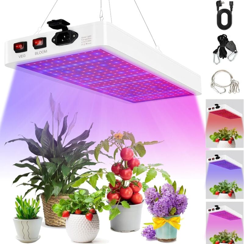 Tonysa - Lampe de Culture Spectre Complet 1000W led Grow Light Panneau 216 Leds Lampe de Plante uv et ir Lampes Horticoles de Croissance pour serre