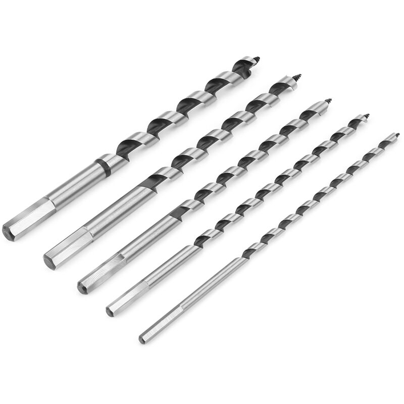 Lot de 5 forets hélicoïdaux avec tige sds Plus pour le travail du bois 230 mm,6/8/10/12/14 mm - Tonysa