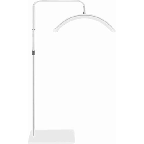 TONYSA Luce video da pavimento a LED da 36 W, luce di riempimento a forma di mezzaluna HD-M6X, 3200 K-5600 K, dimmerabile con supporto in metallo regolabile, supporto per telefono