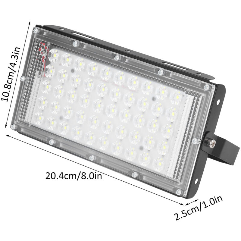 TONYSA Lumière inondable LED 50W 12V Blanc Super Bright Impermétrique extérieure en extérieur pour les jardins