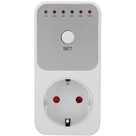 Tonysa – Minuterie prise de courant plug-in 230V – Interrupteur avec compte à rebours 1 à 10 heures – Courant 16A – Installation facile
