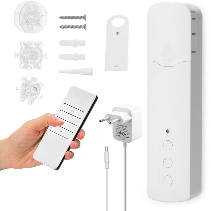 Tonysa - Moteur de rideau intelligent WiFi ultra silencieux, télécommande par application, commande vocale, moteur de rideau électrique pour Tuya