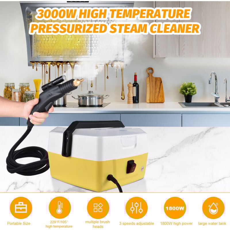 Tonysa - Nettoyeur Vapeur 3000W ,4000ML Multi-usage Nettoyant Vapeur,nettoyeur vapeur pour Canapé Avec 28 Accessoires Pour Taches sur
