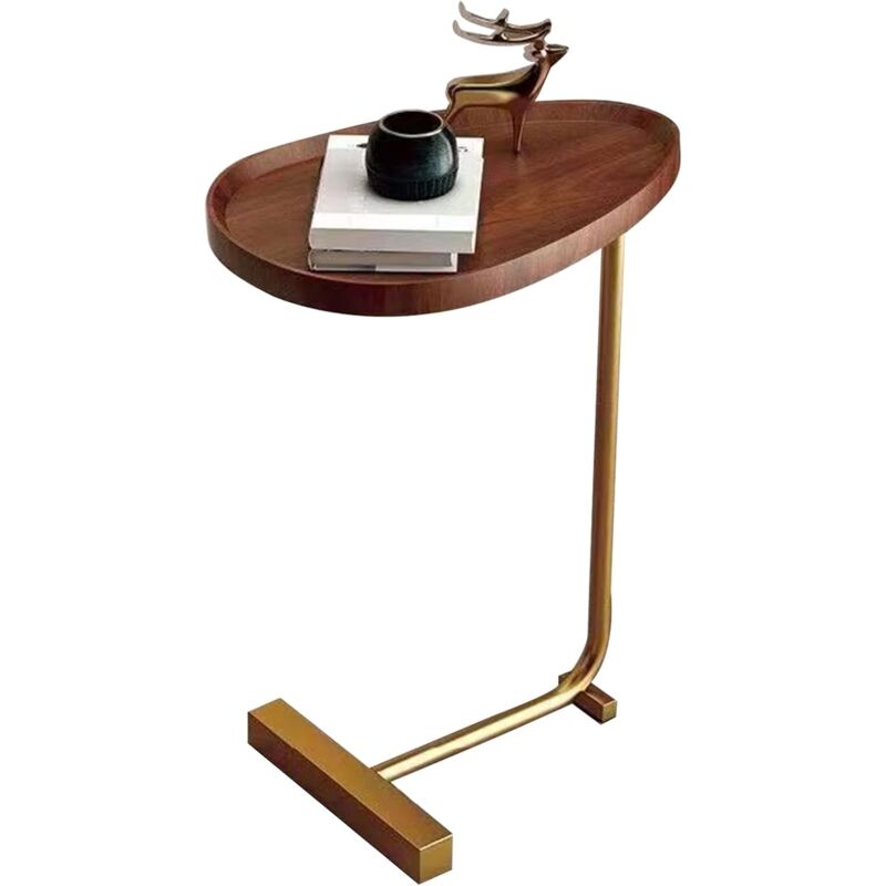 TONYSA Petite Table D'appoint Robuste en Forme de C de Conception Polyvalente, Taille Compacte, Facile à Déplacer pour Le Salon, la Chambre à