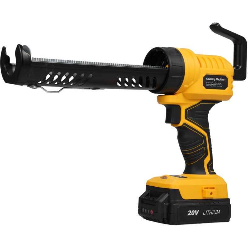 Pistolet à Calfeutrer Sans fil 20V, Pistolet à Calfeutrer Professionnel pour Cartouches de φ 55mm de Longueur 230mm Pistolet à Silicone avec Batterie