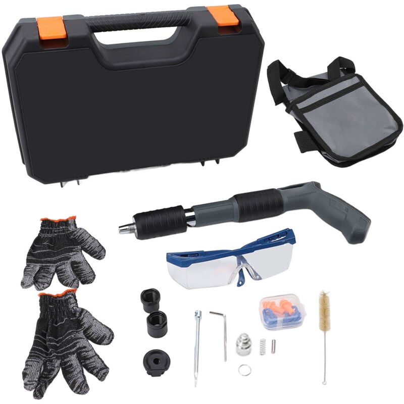 Pistolet pour rivet,Pistolet à ongles avec boîte en plastique Clou gun,cloueuse rivet - Tonysa