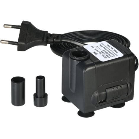 TONYSA Pompe Eau Submersible 6W, 450L/H, Pompe à Eau pour Fontaine avec Elévation de 90 cm, 2 Buses, Ultra Silencieuse