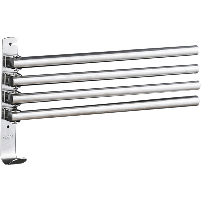 Tonysa - Porte-Serviettes avec 4 Barres 180°Rotatives en Acier Inoxydable SUS304 Porte Serviette Murale Sèche-Serviettes pour Salle de Bain Cuisine