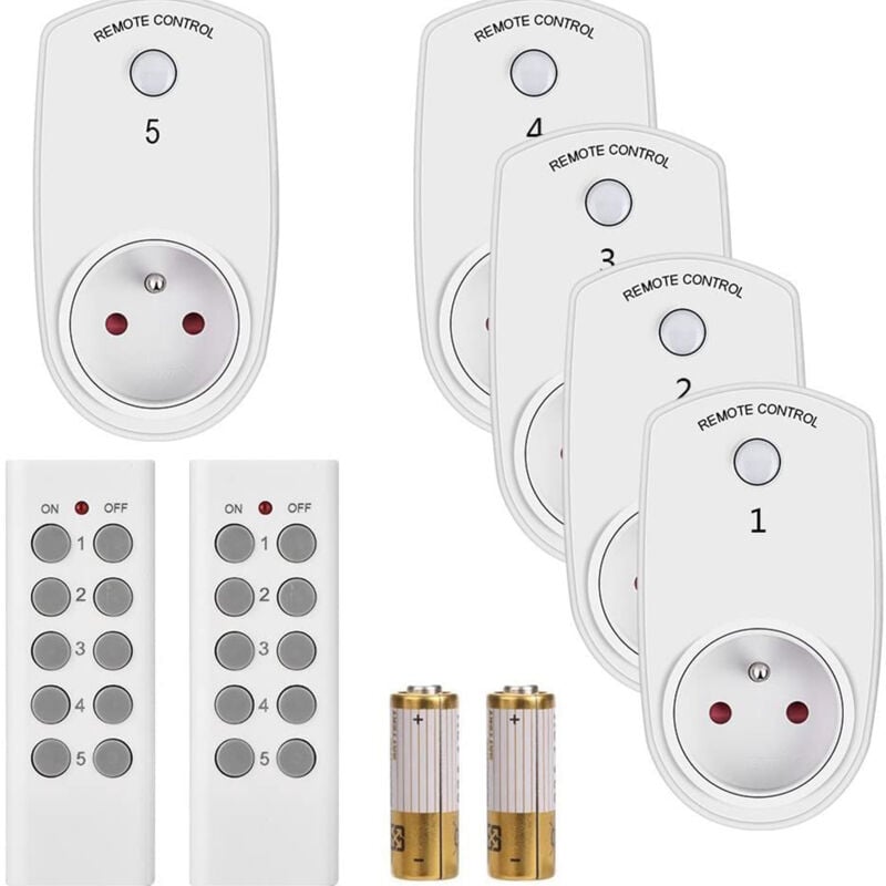 Tonysa - Prise de Télécommande, Prise Coupe Courant, Prise Télécommande Interrupteur Sans Fil 10A/2300W, Prise Intelligente avec Contrôler, pour