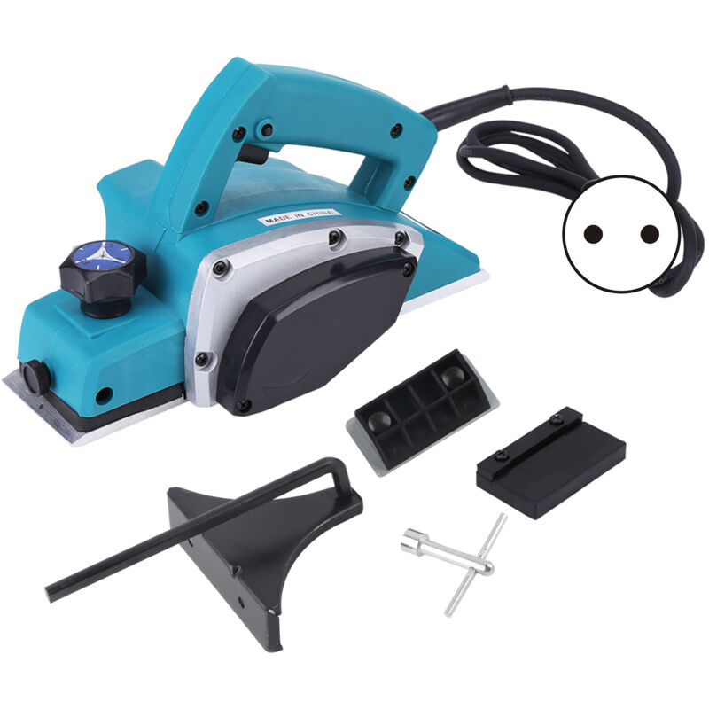Tonysa - Rabote électrique en bois, raboteuse portative pour le polissage du bois, type portable, prise universelle, raboteuse de menuiserie réglable
