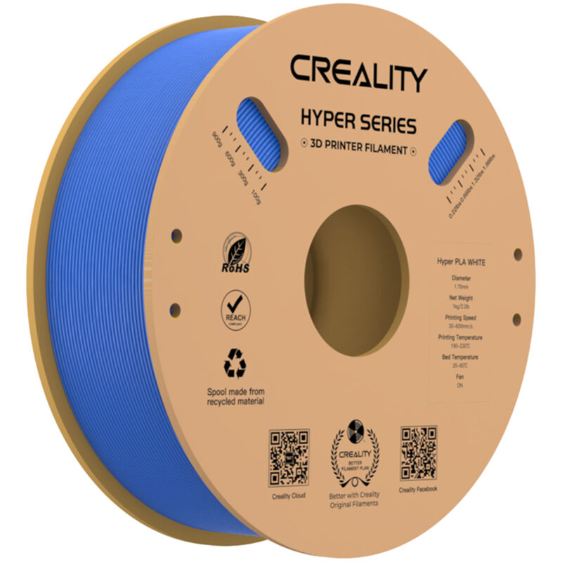 Rapid pla Plus Filament 1.75mm bleu 1kg, Filament pla+ pour Imprimante 3D pour l'Impression Haute Vitesse 600 mm/s, Précision Dimensionnelle +/- 0.03