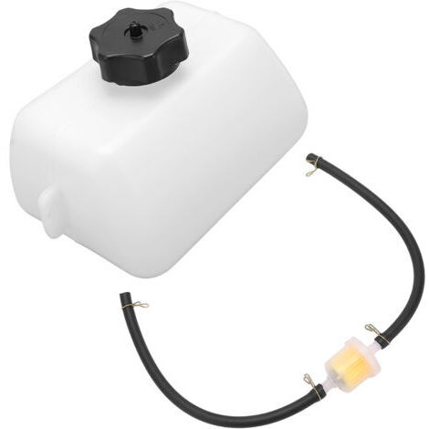 TONYSA Réservoir de carburant à gaz 1L avec filtre de tuyau blanc, 43cc 47cc 49cc, 2 temps, Mini moto ATV