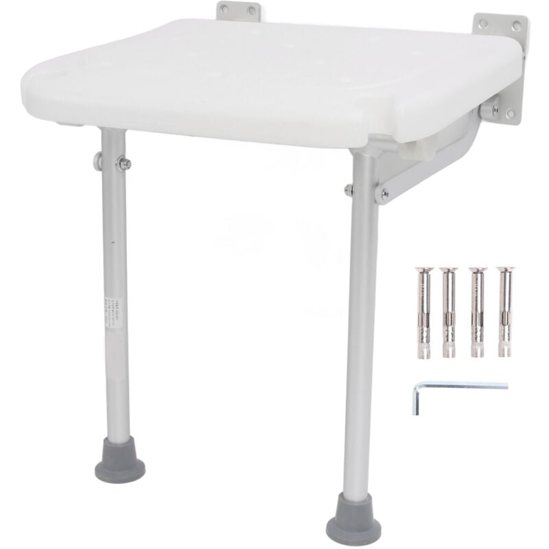 Siège de Douche Pliante, Siège de Douche Pliant avec Pieds, Chaise de Douche Mural Tabouret de Bain pour Personnes âgées supporte jusqu'à 200 kg