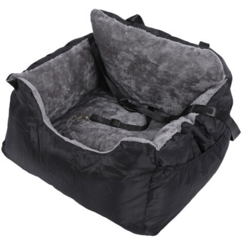 TONYSA Siège de voiture pour chien, sangles réglables, doux, moelleux, amovible, lavable, lit de voyage pour animaux de compagnie, pour rangée avant